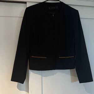 Zara Black Women's Blazer with Gold Accents